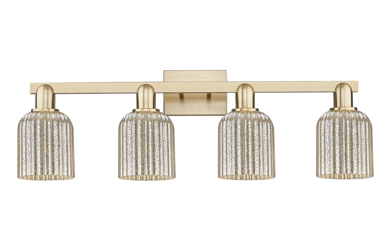INNOVATIONS 716-4W-CB-G559-5ME Bridal Veil 4-Light Bath Vanity Light Champagne Bronze