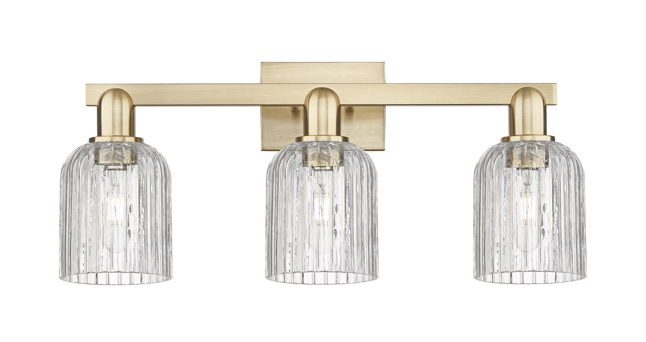 INNOVATIONS 716-3W-CB-G559-5CL Bridal Veil 3-Light Bath Vanity Light Champagne Bronze