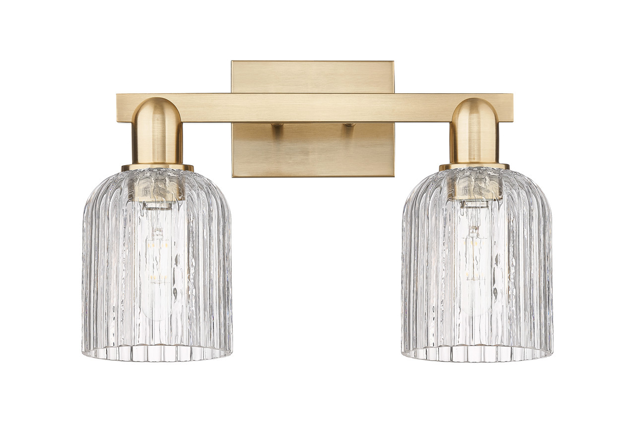 INNOVATIONS 716-2W-CB-G559-5CL Bridal Veil 2-Light Bath Vanity Light Champagne Bronze