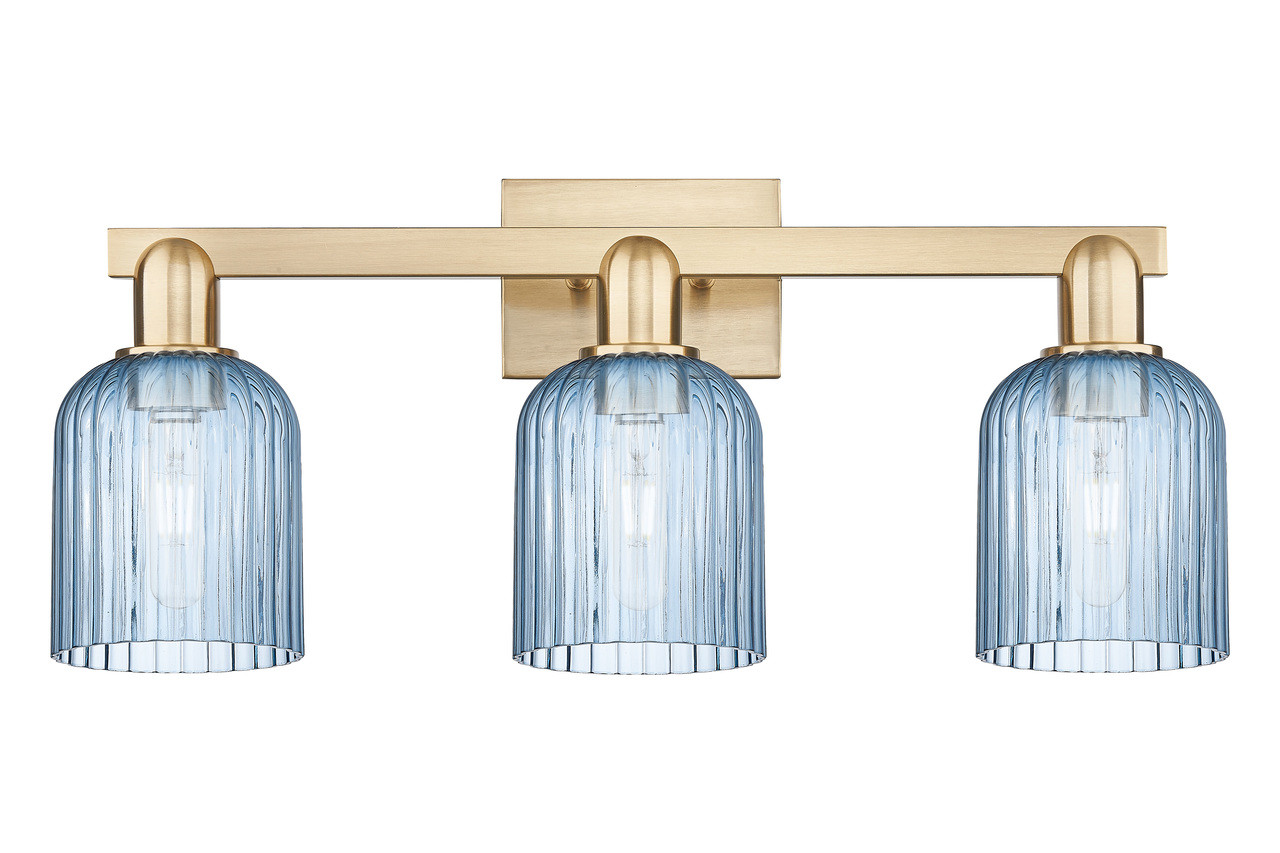 INNOVATIONS 716-3W-CB-G559-5BL Bridal Veil 3-Light Bath Vanity Light Champagne Bronze