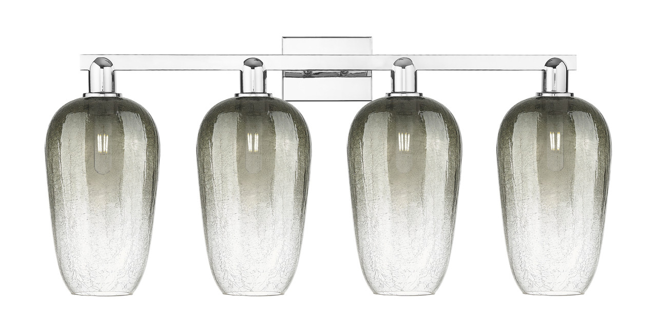 INNOVATIONS 716-4W-PC-G484-7SL Brookhaven Flute 4-Light Bath Vanity Light Polished Chrome