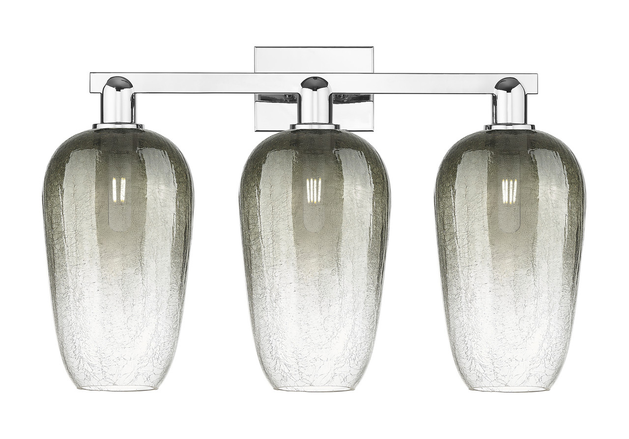 INNOVATIONS 716-3W-PC-G484-7SL Brookhaven Flute 3-Light Bath Vanity Light Polished Chrome
