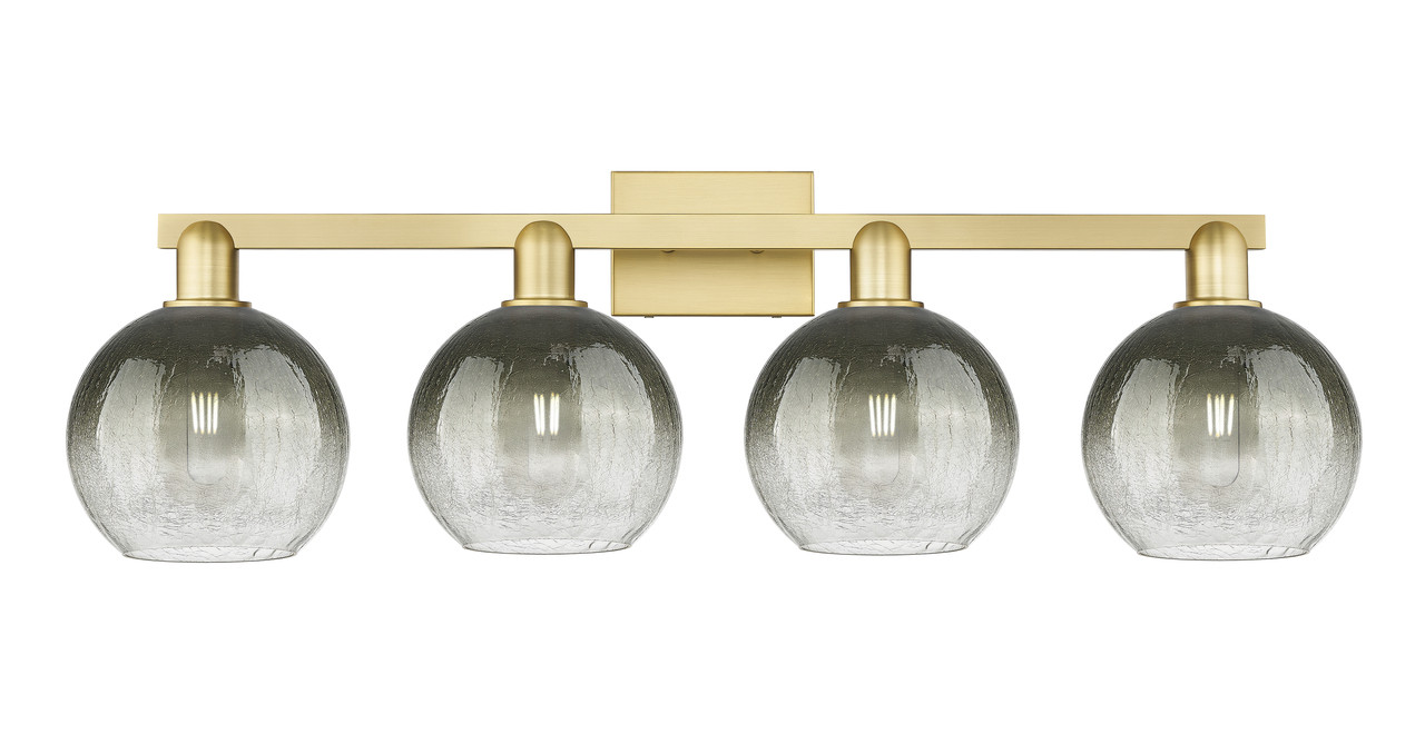 INNOVATIONS 716-4W-SG-G483-8SL Brookhaven Globe 4-Light Bath Vanity Light Satin Gold