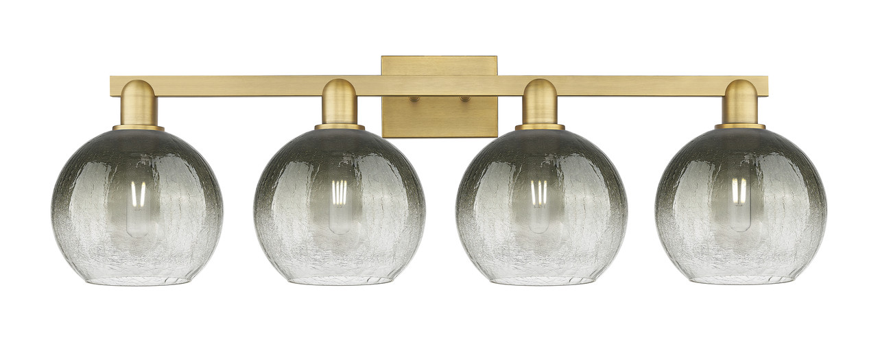 INNOVATIONS 716-4W-BB-G483-8SL Brookhaven Globe 4-Light Bath Vanity Light Brushed Brass