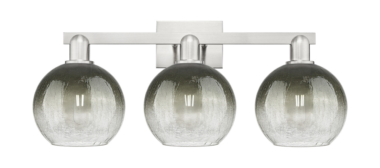 INNOVATIONS 716-3W-SN-G483-8SL Brookhaven Globe 3-Light Bath Vanity Light Brushed Satin Nickel