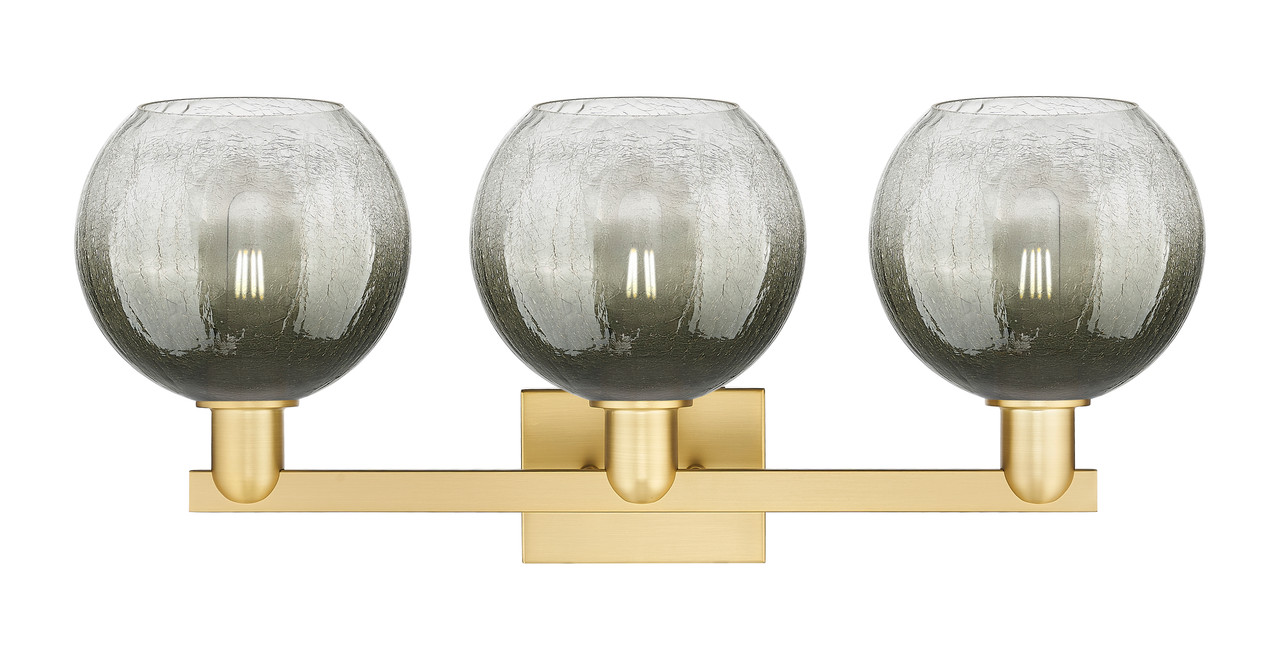 INNOVATIONS 716-3W-SG-G483-8SL Brookhaven Globe 3-Light Bath Vanity Light Satin Gold