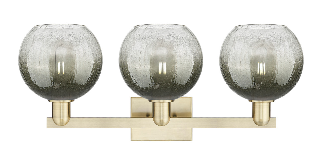INNOVATIONS 716-3W-AB-G483-8SL Brookhaven Globe 3-Light Bath Vanity Light Antique Brass