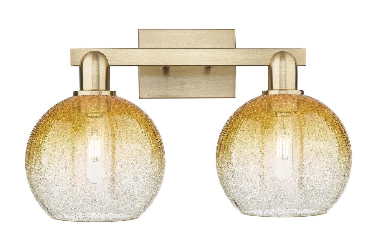 INNOVATIONS 716-2W-CB-G483-8AM Brookhaven Globe 2-Light Bath Vanity Light Champagne Bronze