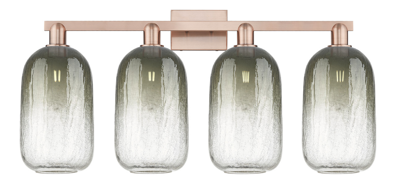 INNOVATIONS 716-4W-AC-G482-7SL Brookhaven Cloche 4-Light Bath Vanity Light Antique Copper