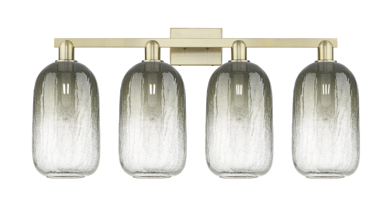 INNOVATIONS 716-4W-AB-G482-7SL Brookhaven Cloche 4-Light Bath Vanity Light Antique Brass