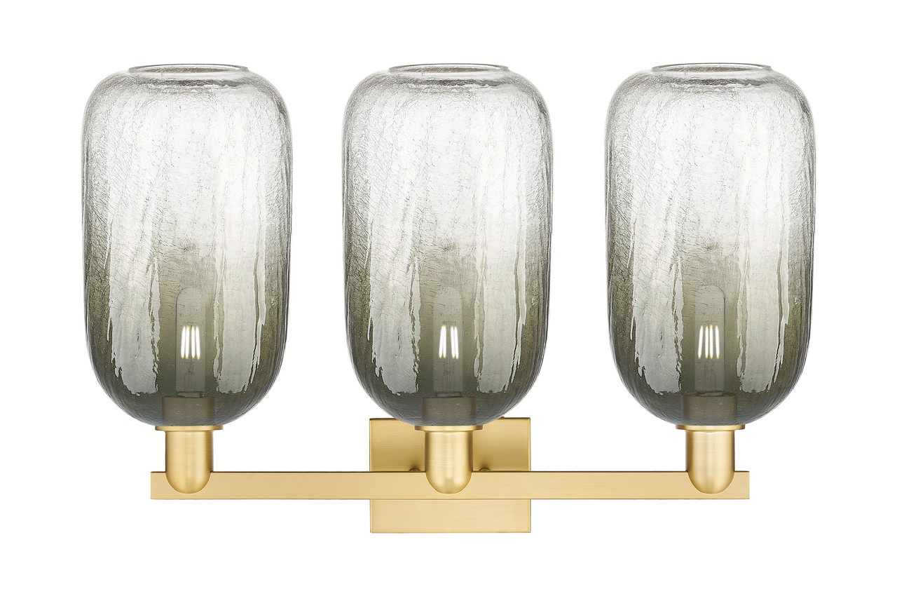 INNOVATIONS 716-3W-SG-G482-7SL Brookhaven Cloche 3-Light Bath Vanity Light Satin Gold