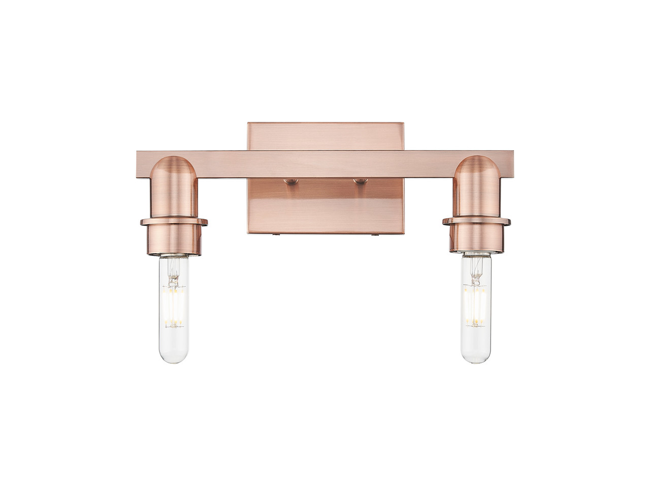 INNOVATIONS 716-2W-AC-G482-7SB Brookhaven Cloche 2-Light Bath Vanity Light Antique Copper
