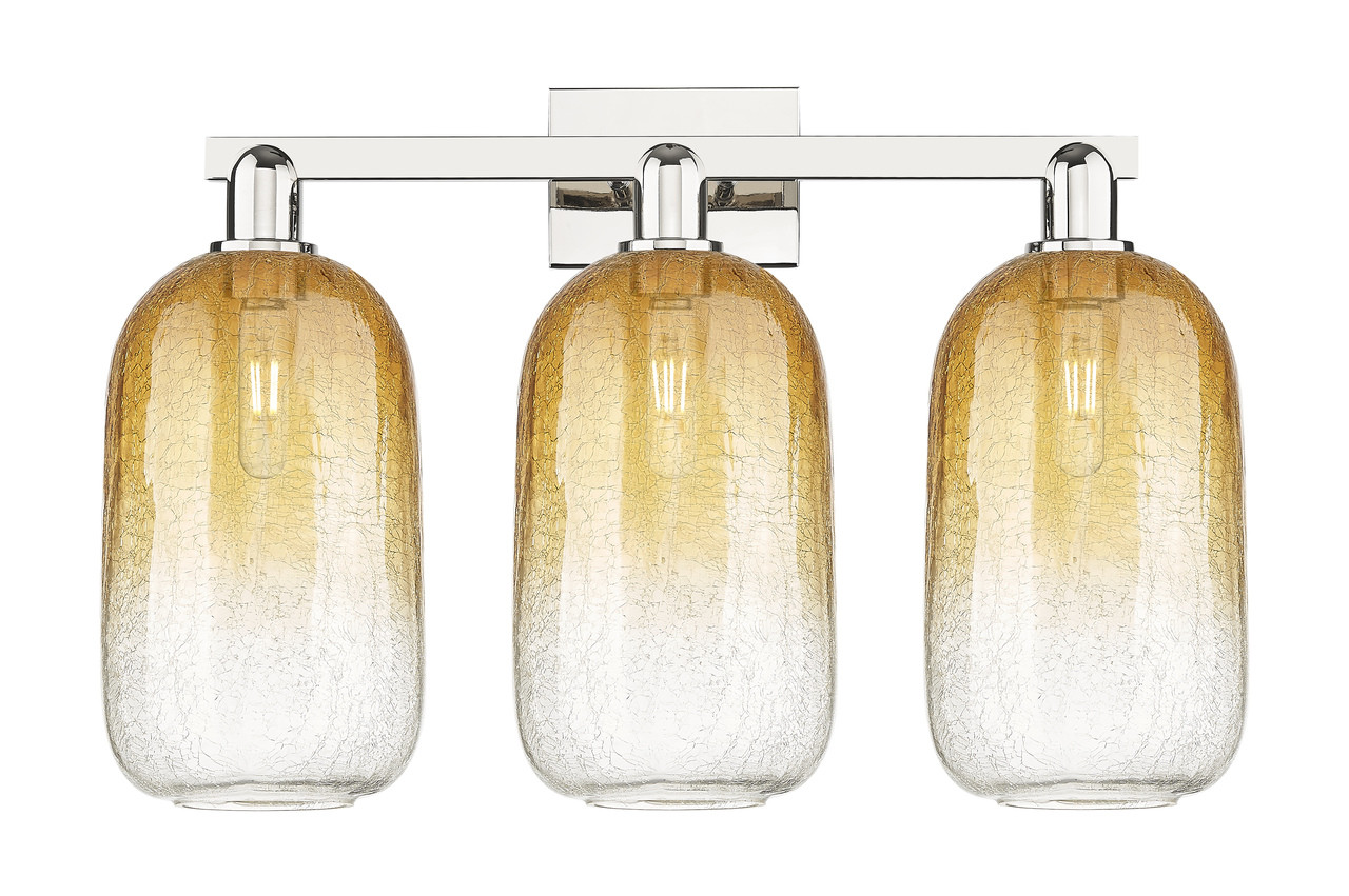 INNOVATIONS 716-3W-PN-G482-7AM Brookhaven Cloche 3-Light Bath Vanity Light Polished Nickel