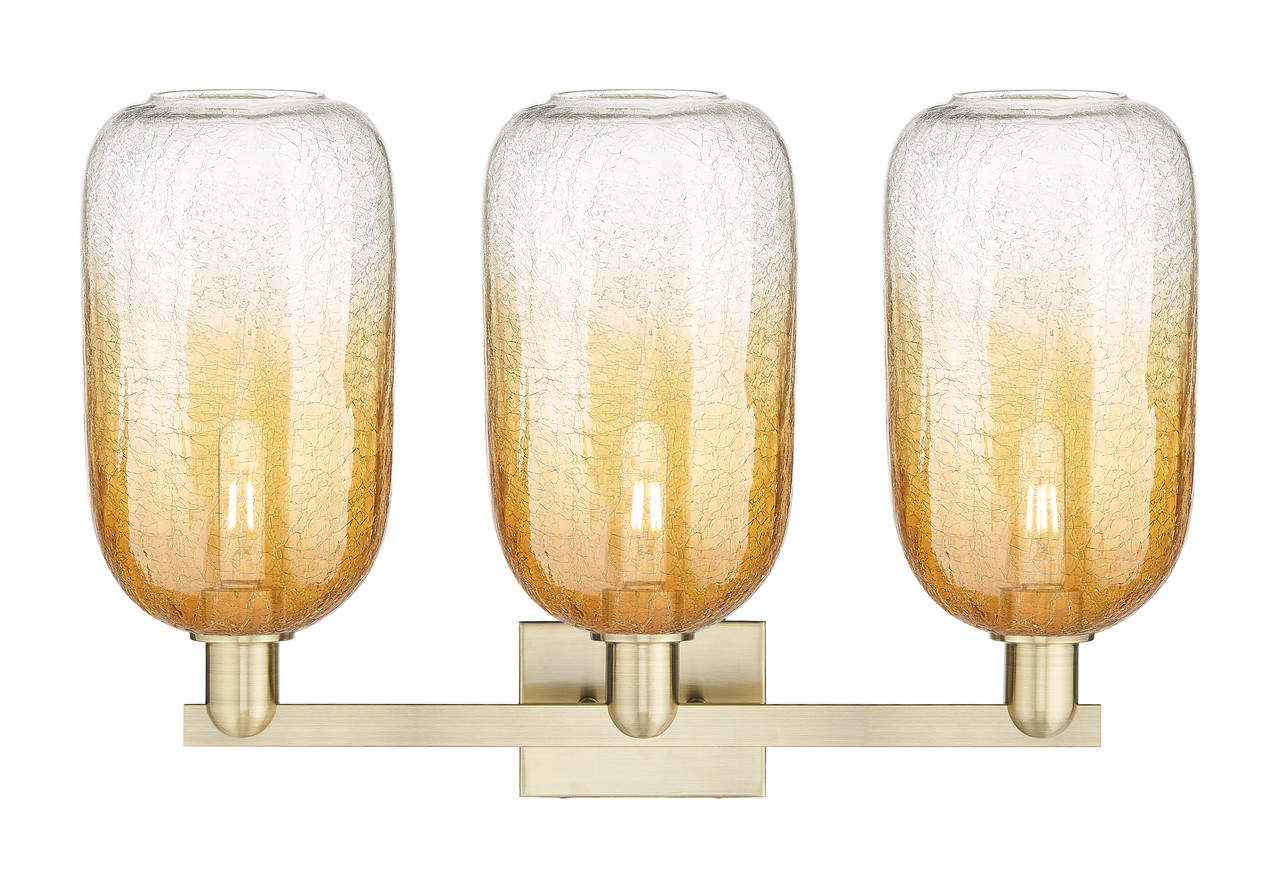 INNOVATIONS 716-3W-AB-G482-7AM Brookhaven Cloche 3-Light Bath Vanity Light Antique Brass