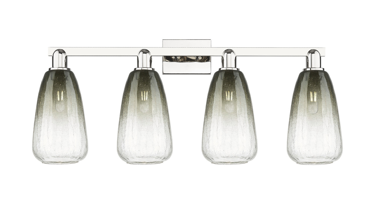 INNOVATIONS 716-4W-PN-G480-6SL Brookhaven Almond 4-Light Bath Vanity Light Polished Nickel
