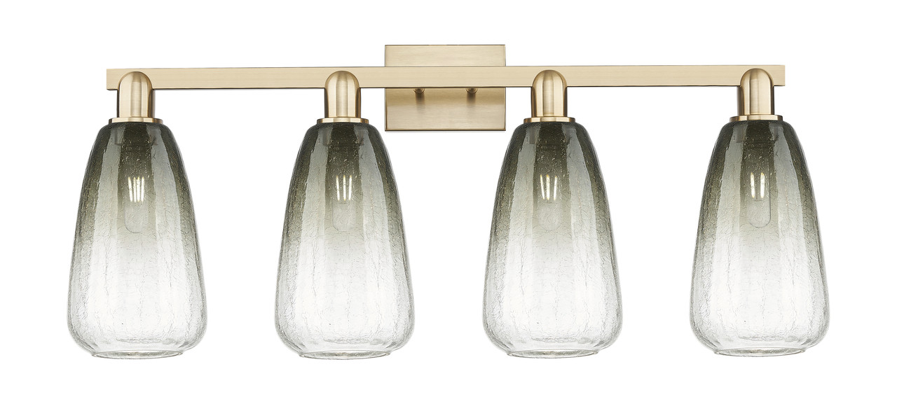 INNOVATIONS 716-4W-CB-G480-6SL Brookhaven Almond 4-Light Bath Vanity Light Champagne Bronze