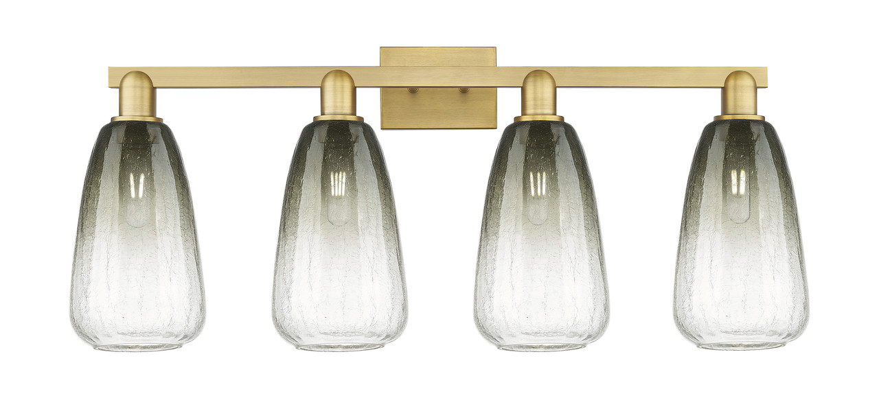 INNOVATIONS 716-4W-BB-G480-6SL Brookhaven Almond 4-Light Bath Vanity Light Brushed Brass