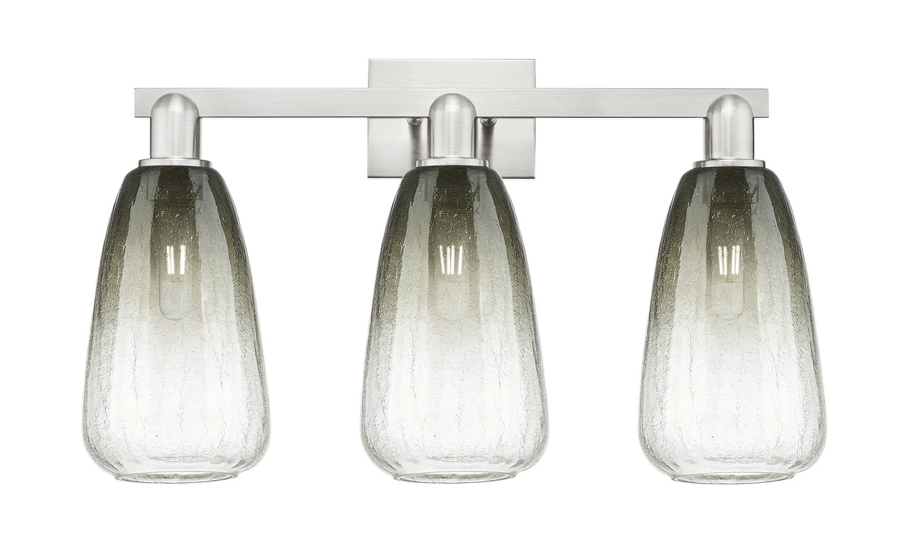 INNOVATIONS 716-3W-SN-G480-6SL Brookhaven Almond 3-Light Bath Vanity Light Brushed Satin Nickel