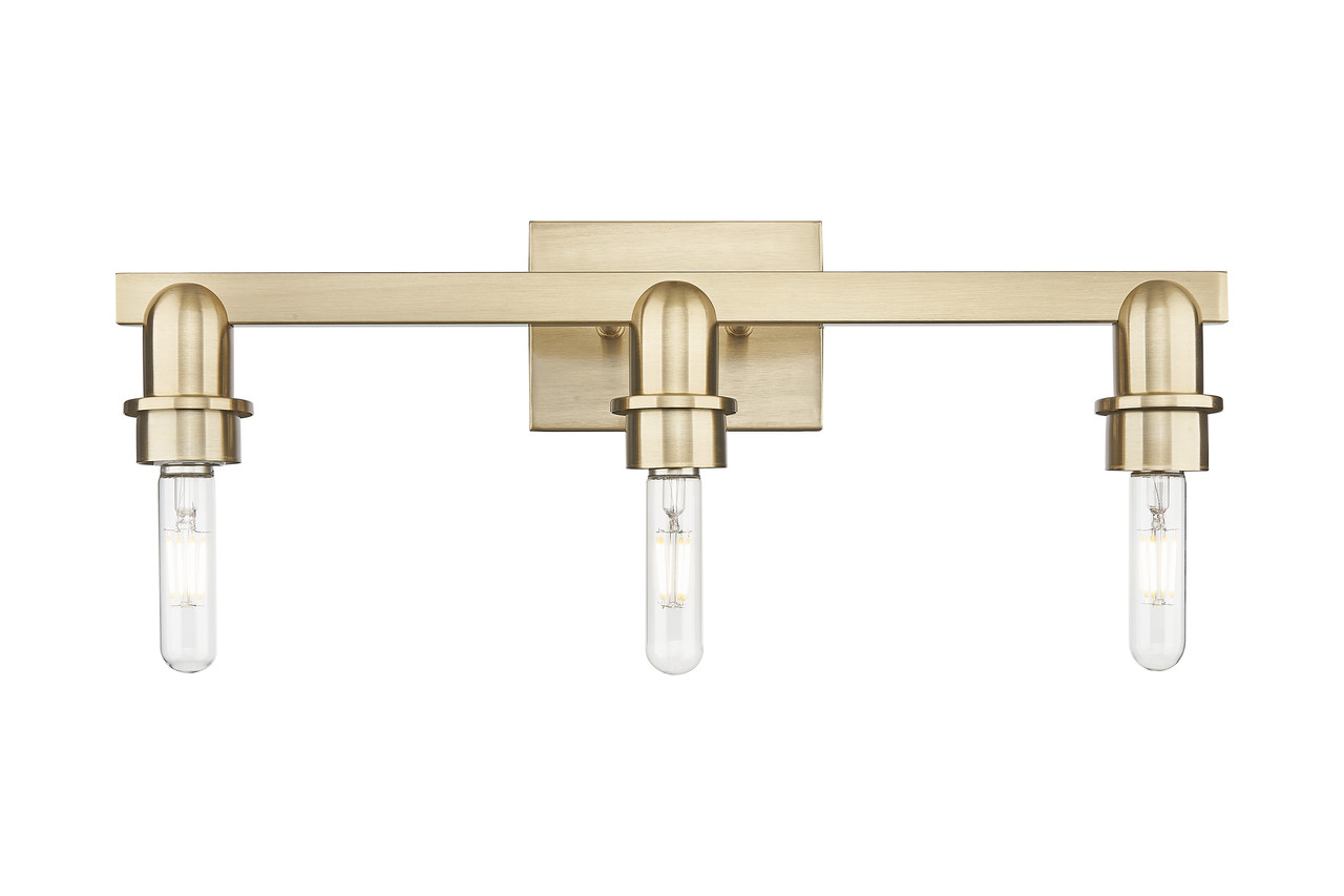INNOVATIONS 716-3W-CB-G480-6SL Brookhaven Almond 3-Light Bath Vanity Light Champagne Bronze