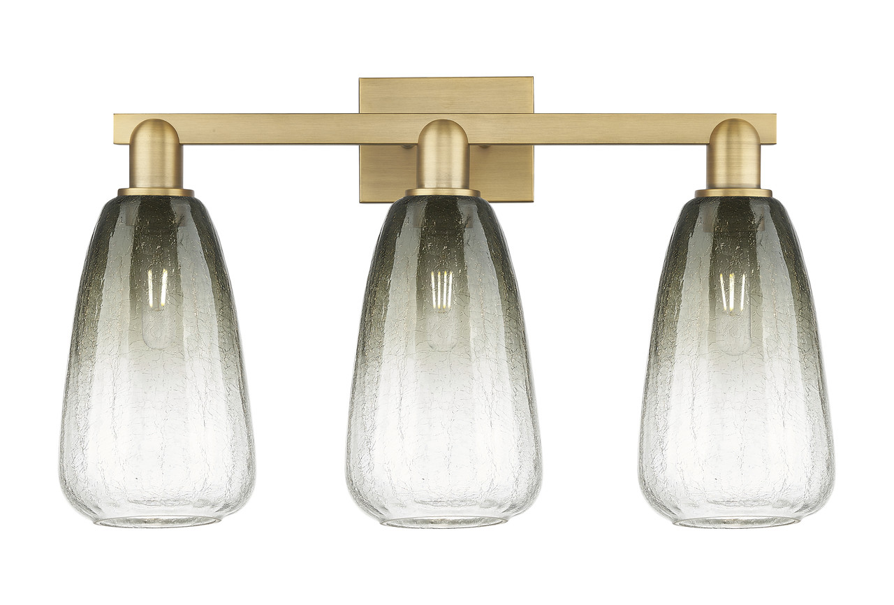 INNOVATIONS 716-3W-BB-G480-6SL Brookhaven Almond 3-Light Bath Vanity Light Brushed Brass