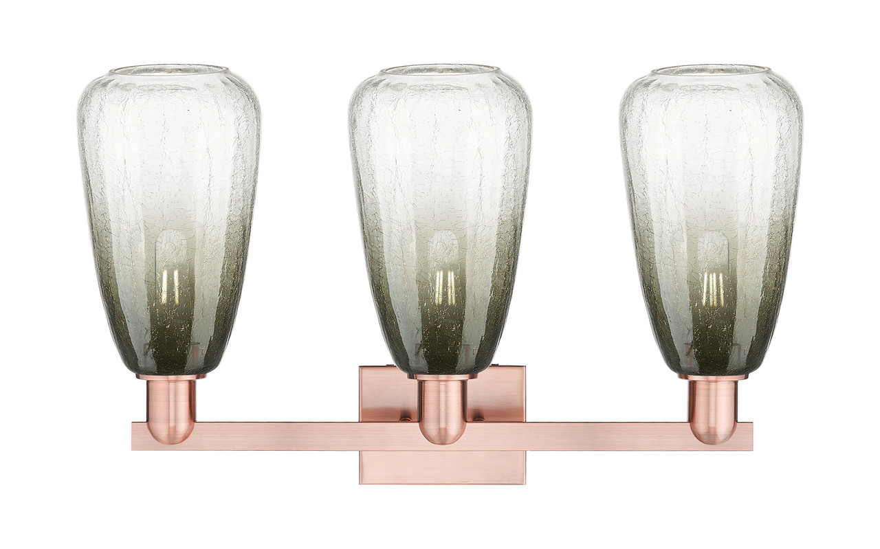 INNOVATIONS 716-3W-AC-G480-6SL Brookhaven Almond 3-Light Bath Vanity Light Antique Copper