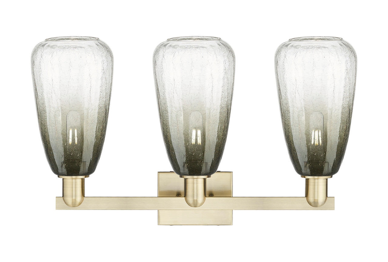 INNOVATIONS 716-3W-AB-G480-6SL Brookhaven Almond 3-Light Bath Vanity Light Antique Brass