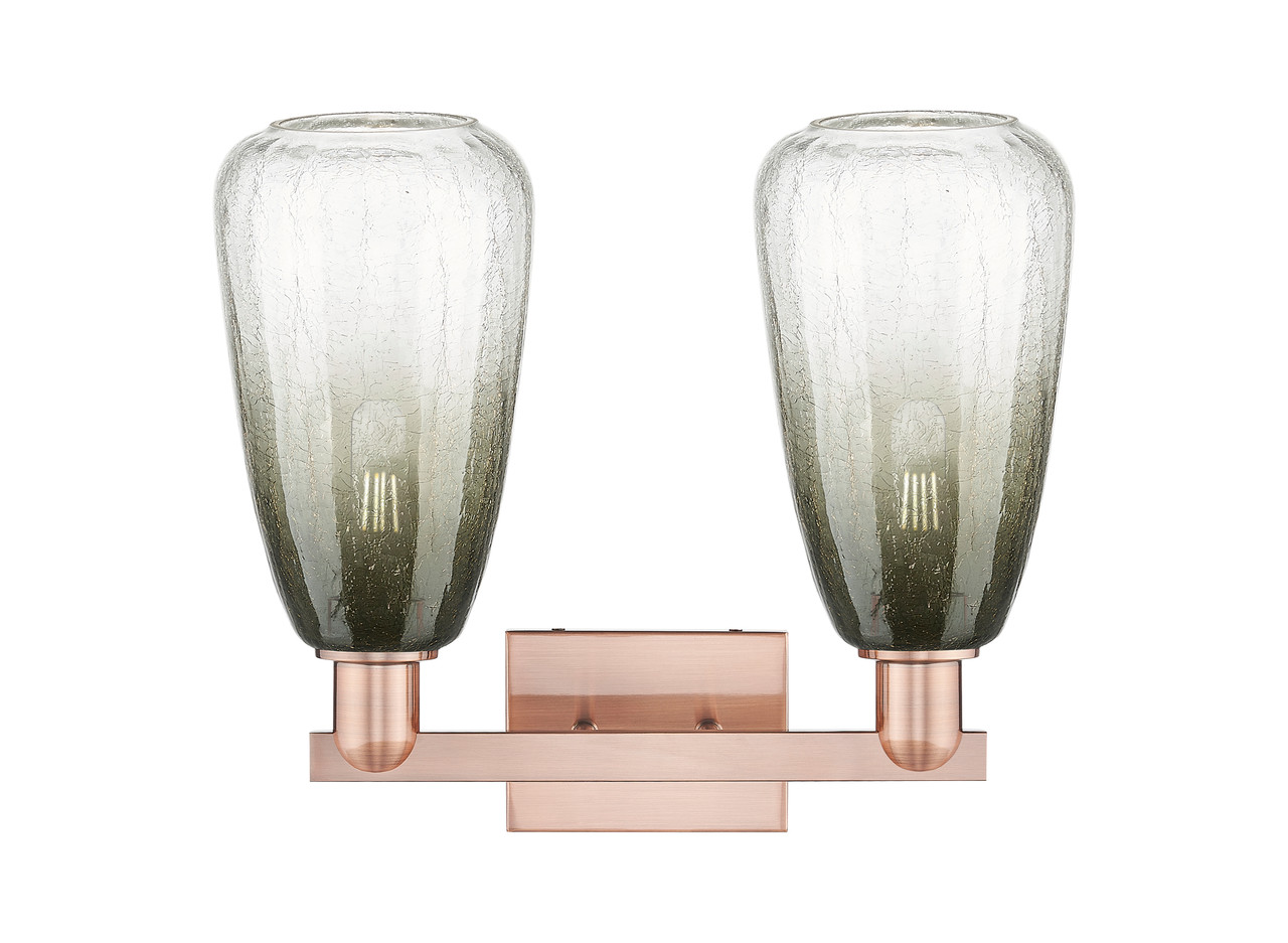 INNOVATIONS 716-2W-AC-G480-6SL Brookhaven Almond 2-Light Bath Vanity Light Antique Copper