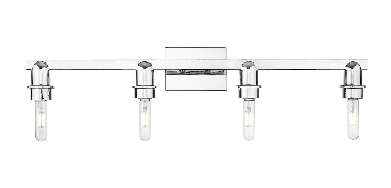 INNOVATIONS 716-4W-PC-G480-6SB Brookhaven Almond 4-Light Bath Vanity Light Polished Chrome