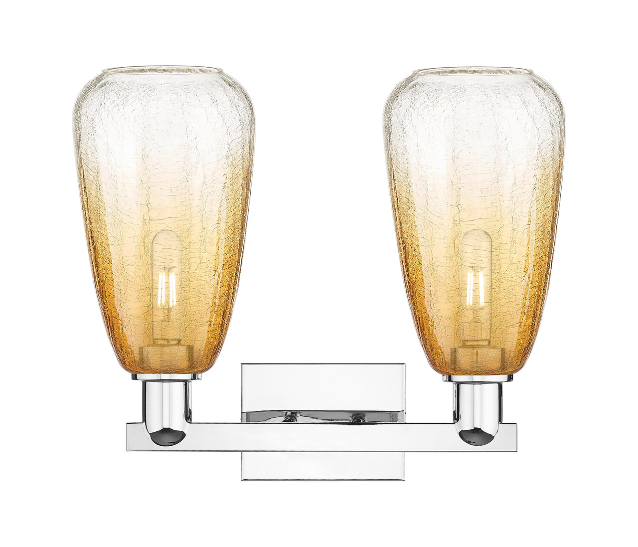 INNOVATIONS 716-2W-PC-G480-6AM Brookhaven Almond 2-Light Bath Vanity Light Polished Chrome