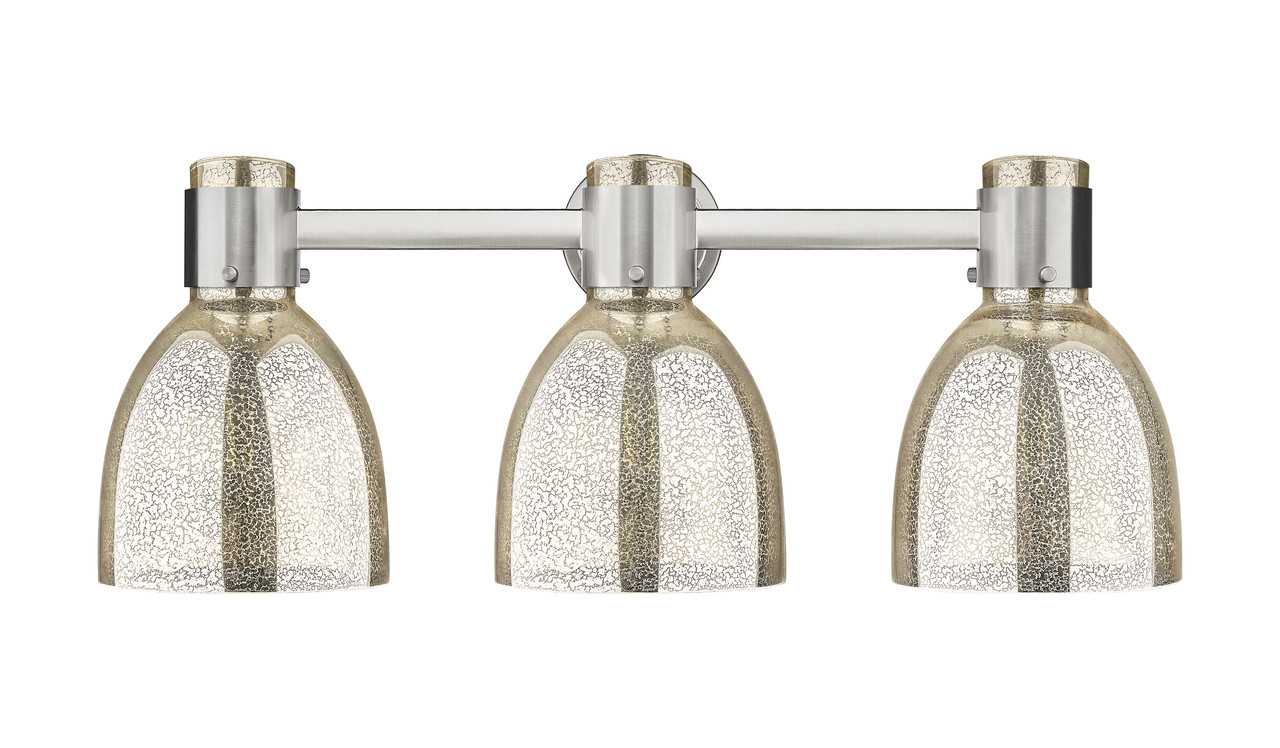 INNOVATIONS 464-3W-SN-G464D-7ME Lawton Bell 3-Light Bath Vanity Light Satin Nickel