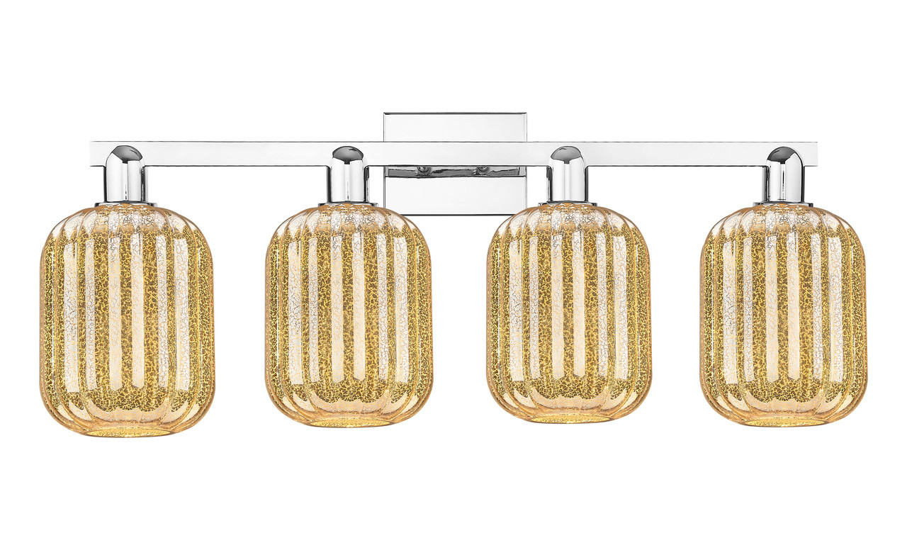 INNOVATIONS 716-4W-PC-G460-7ME Preston 4-Light Bath Vanity Light Polished Chrome