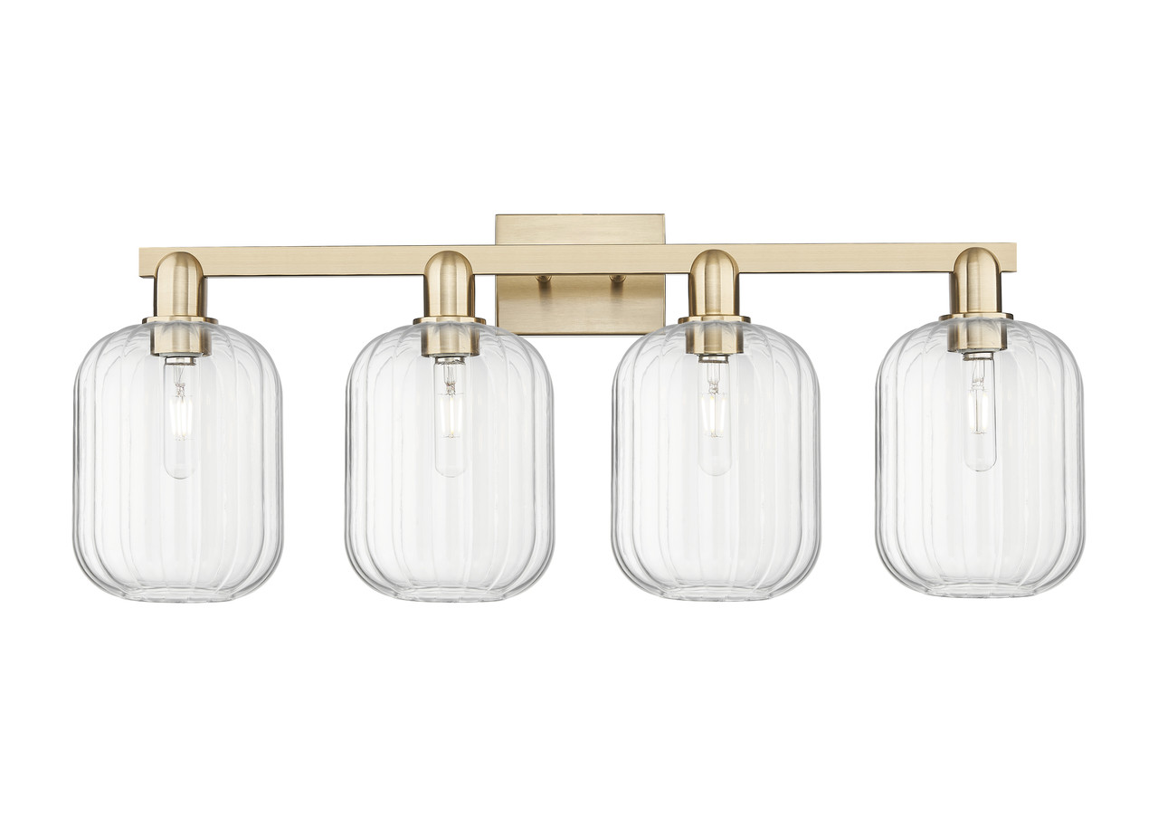 INNOVATIONS 716-4W-CB-G460-7CL Preston 4-Light Bath Vanity Light Champagne Bronze