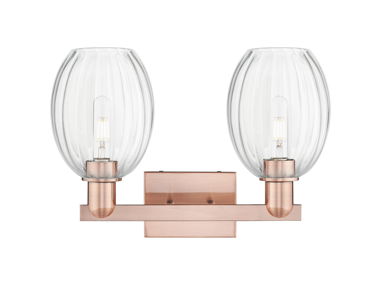INNOVATIONS 716-2W-AC-G459-6CL Preston 2-Light Bath Vanity Light Antique Copper