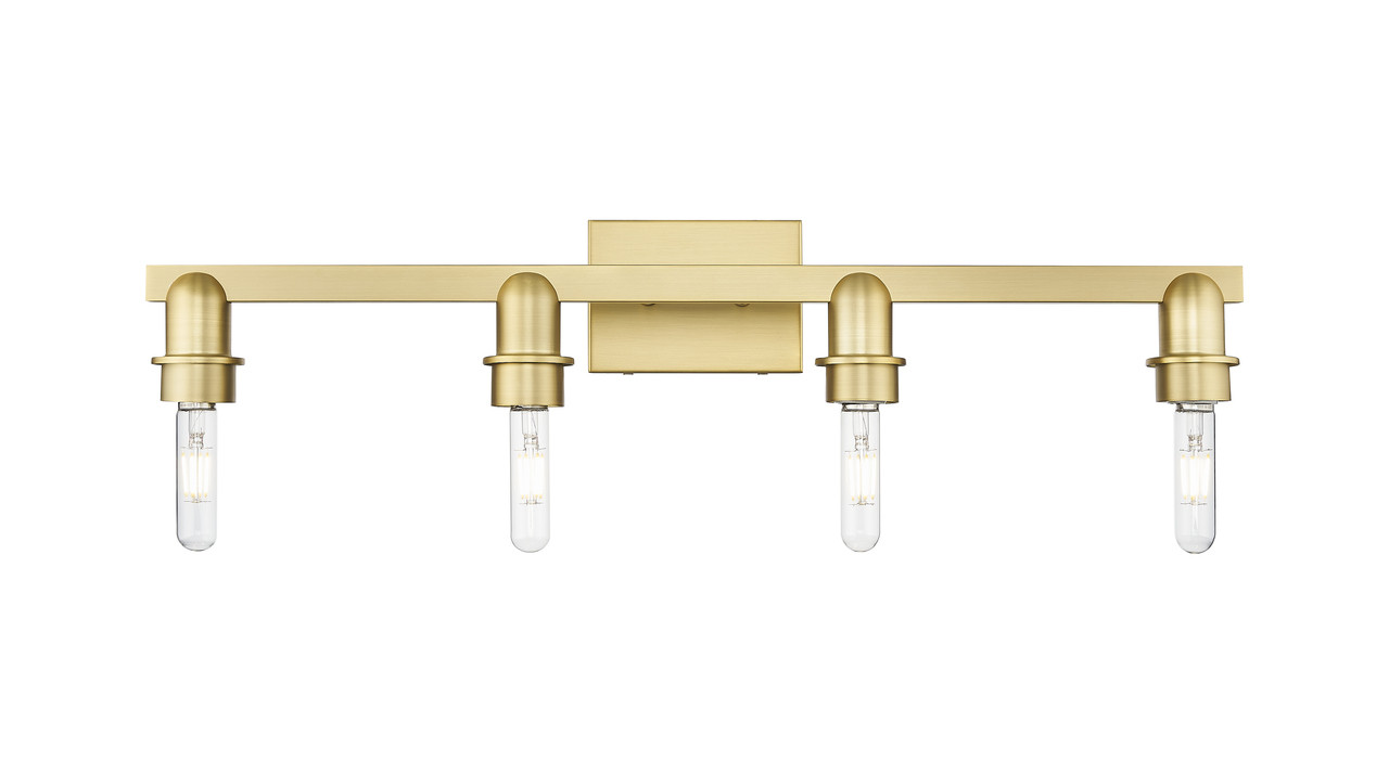 INNOVATIONS 716-4W-SG-G458-7ME Preston 4-Light Bath Vanity Light Satin Gold