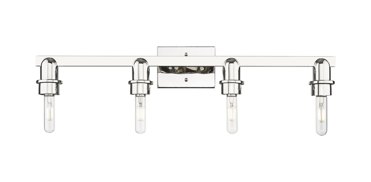 INNOVATIONS 716-4W-PN-G458-7ME Preston 4-Light Bath Vanity Light Polished Nickel