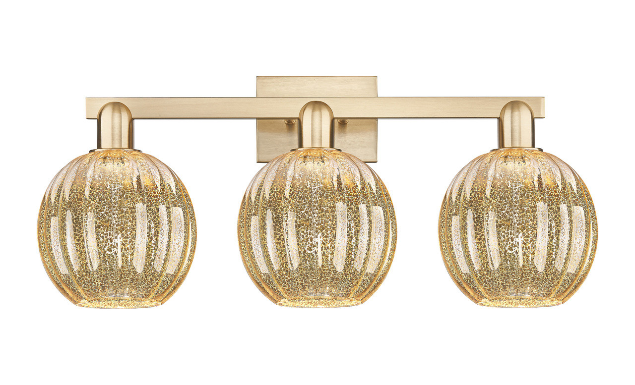 INNOVATIONS 716-3W-CB-G458-7ME Preston 3-Light Bath Vanity Light Champagne Bronze