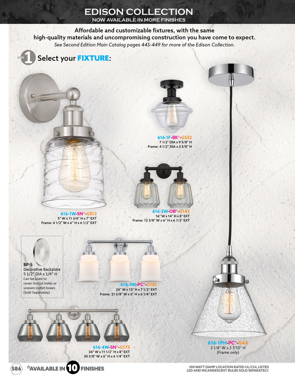 INNOVATIONS 616-3W-PN-G208-8 Beacon 3-Light Bath Vanity Light Polished Nickel