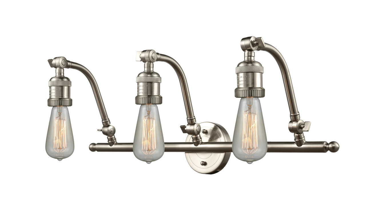 INNOVATIONS 515-3W-SN-G208-8 Beacon 3-Light Bath Vanity Light Brushed Satin Nickel