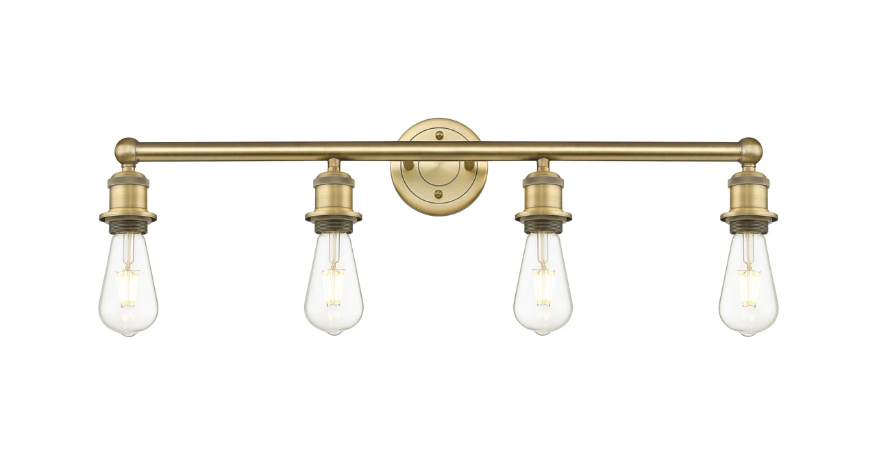 INNOVATIONS 616-4W-BB-G208-6 Beacon 4-Light Bath Vanity Light Brushed Brass