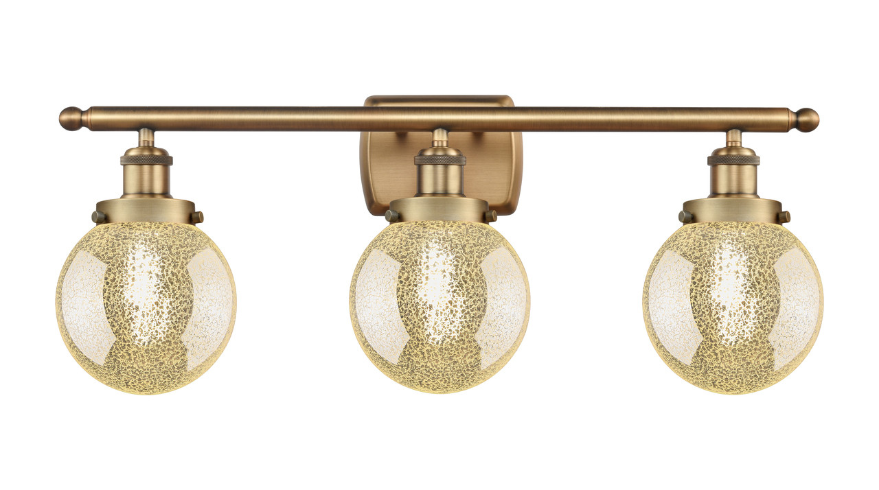 INNOVATIONS 916-3W-BB-G208-6 Beacon 3-Light Bath Vanity Light Brushed Brass