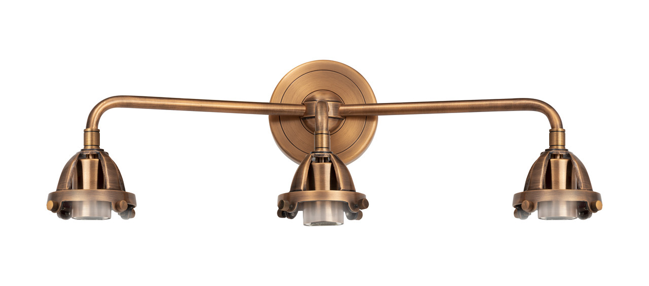 INNOVATIONS 288-3W-AC-G208-6 Beacon 3-Light Bath Vanity Light Antique Copper