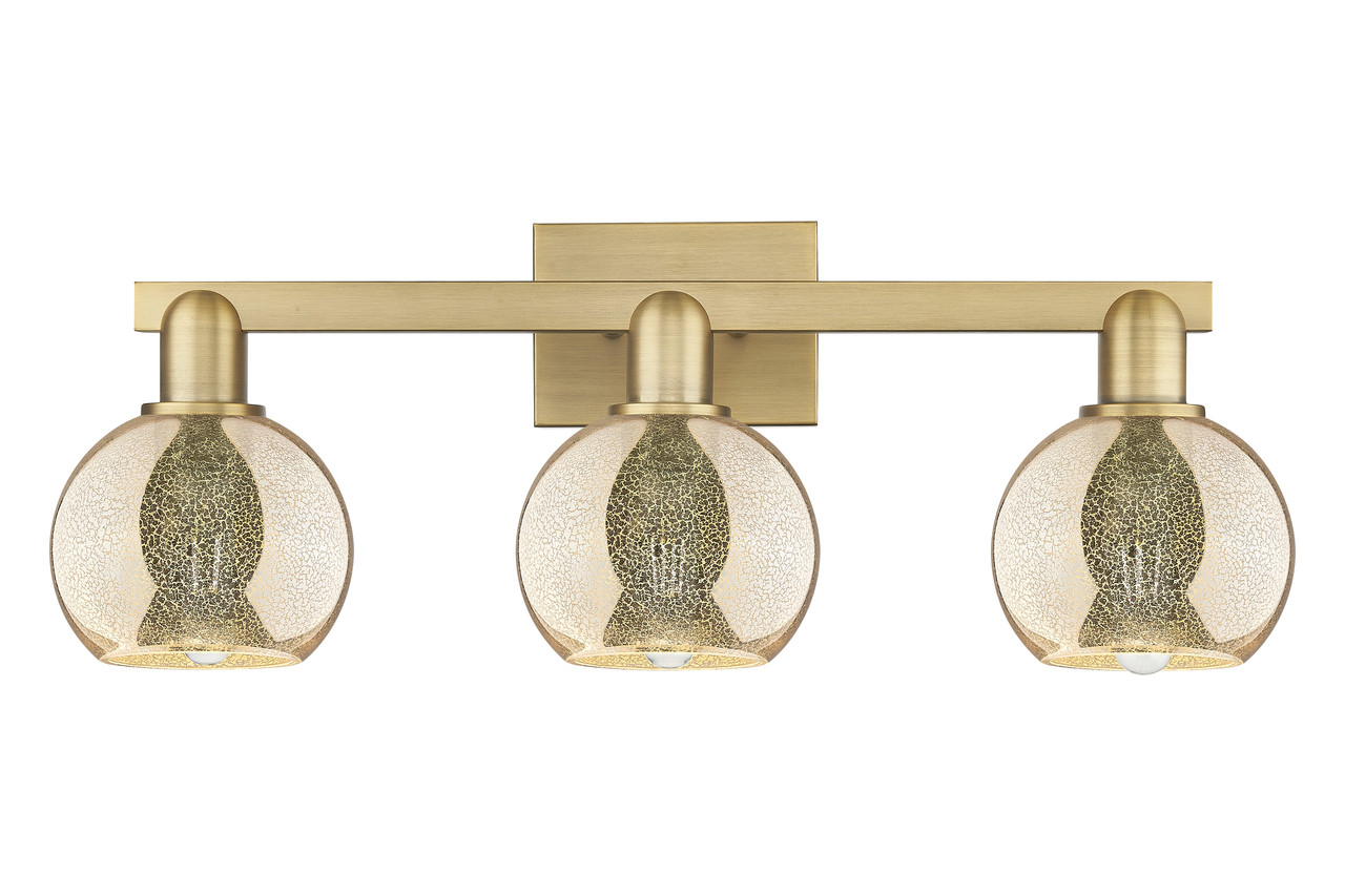 INNOVATIONS 716-3W-BB-G128-6 Athens 3-Light Bath Vanity Light Brushed Brass