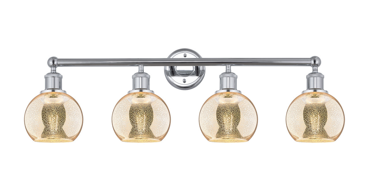 INNOVATIONS 616-4W-PC-G128-6 Athens 4-Light Bath Vanity Light Polished Chrome
