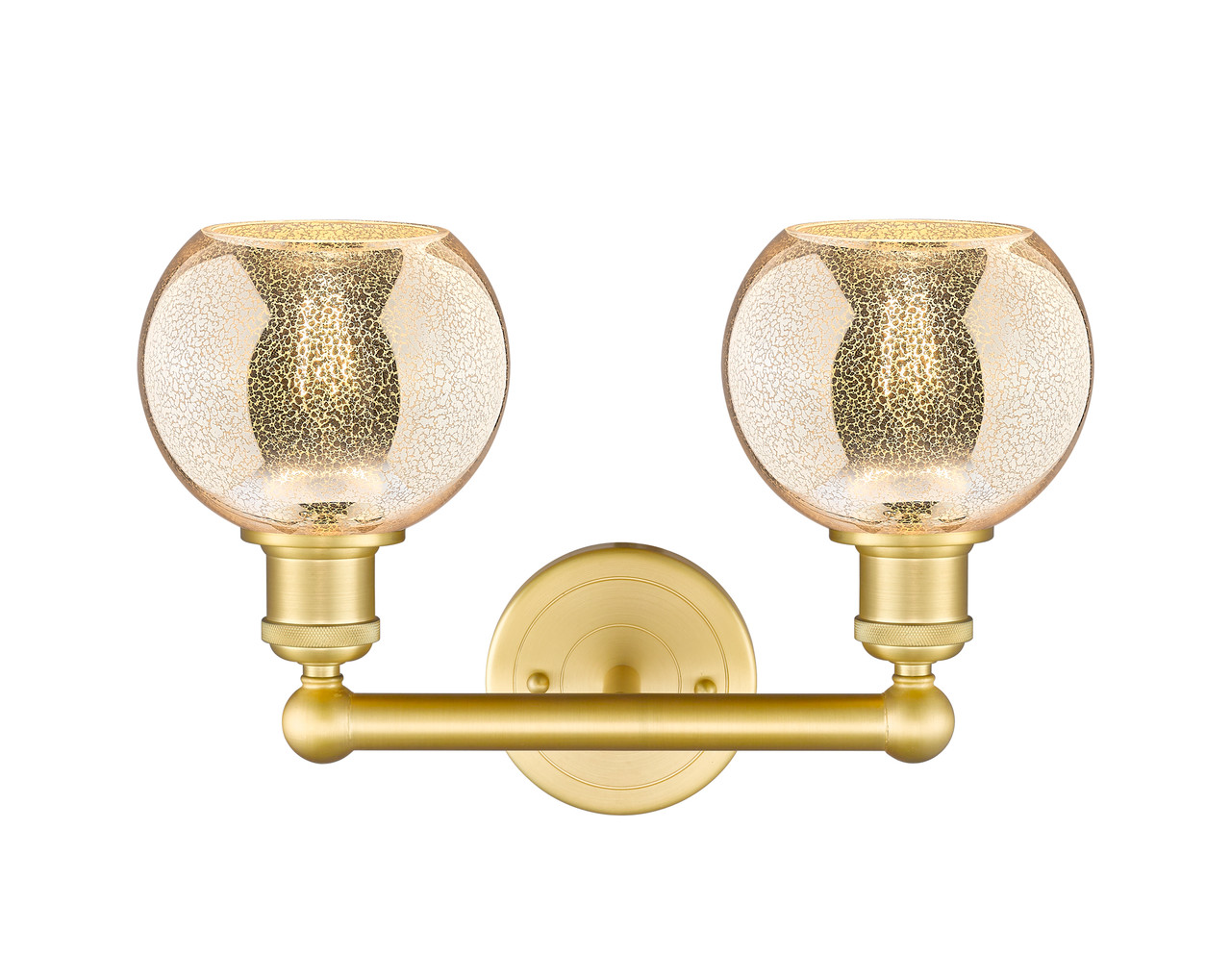 INNOVATIONS 616-2W-SG-G128-6 Athens 2-Light Bath Vanity Light Satin Gold