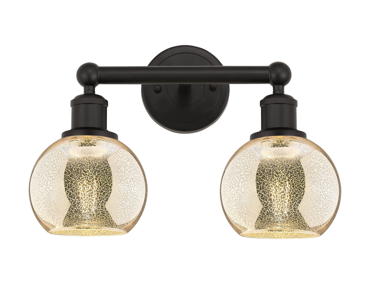 INNOVATIONS 616-2W-OB-G128-6 Athens 2-Light Bath Vanity Light Oil Rubbed Bronze