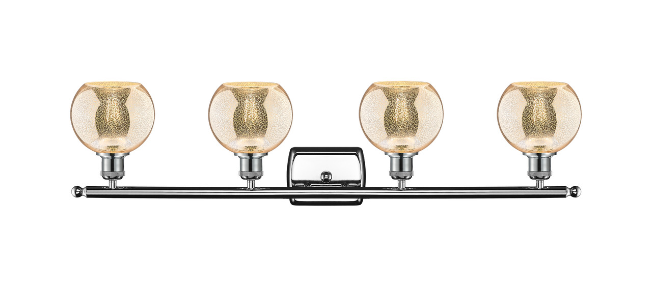INNOVATIONS 516-4W-PC-G128-6 Athens 4-Light Bath Vanity Light Polished Chrome