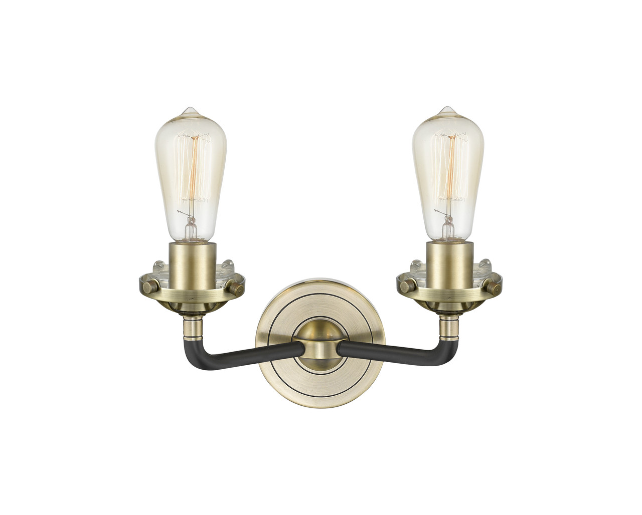 INNOVATIONS 284-2W-BAB Beacon 2-Light Bath Vanity Light Black Antique Brass