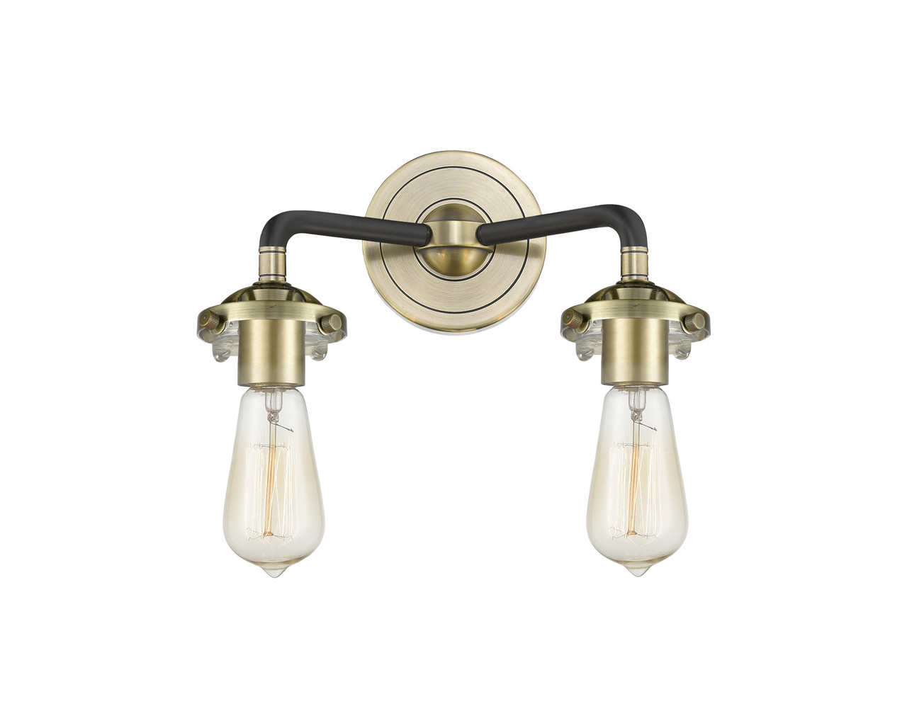 INNOVATIONS 284-2W-BAB Beacon 2-Light Bath Vanity Light Black Antique Brass