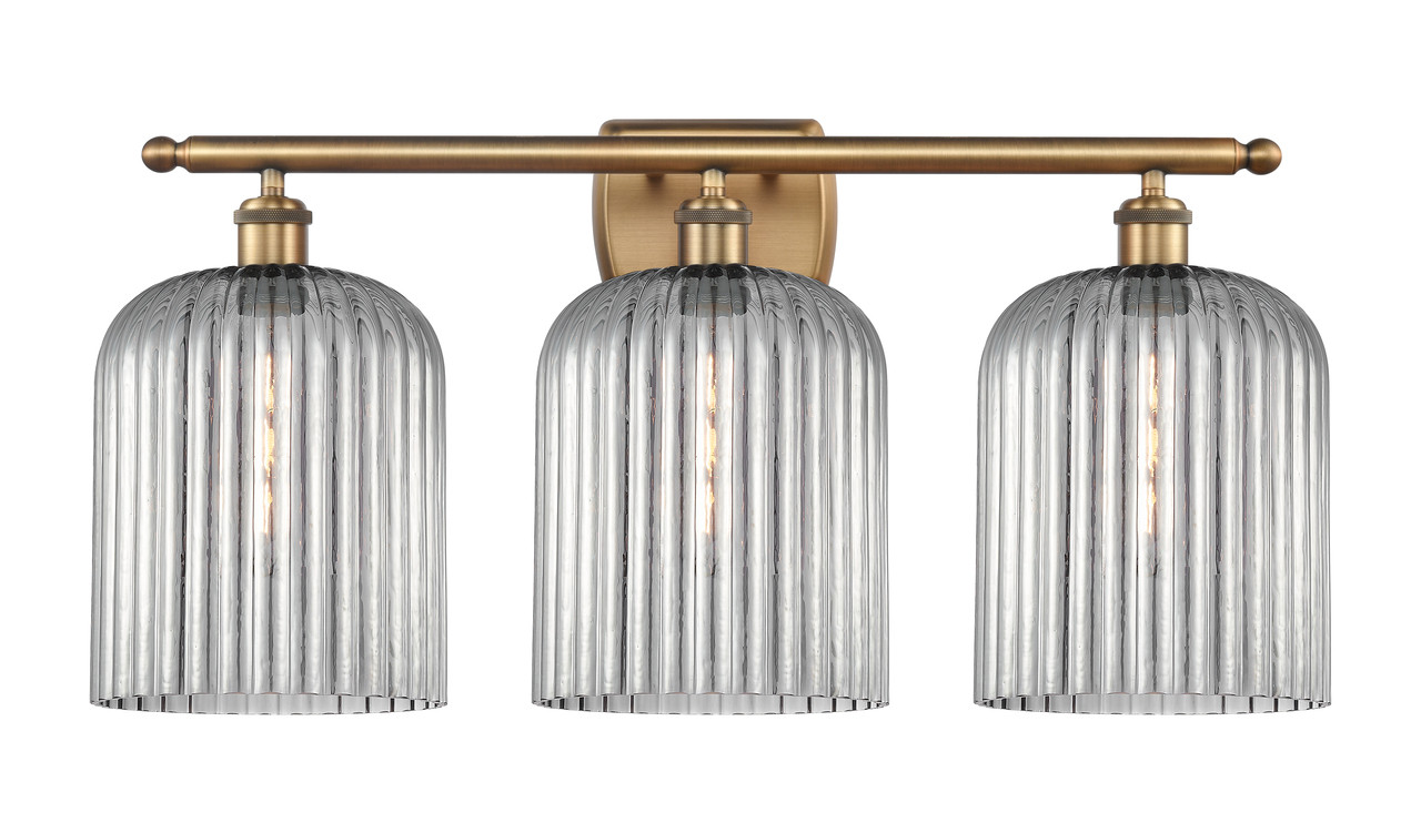 INNOVATIONS 516-3W-BB-G559-8SM Bridal Veil 3-Light Bath Vanity Light Brushed Brass