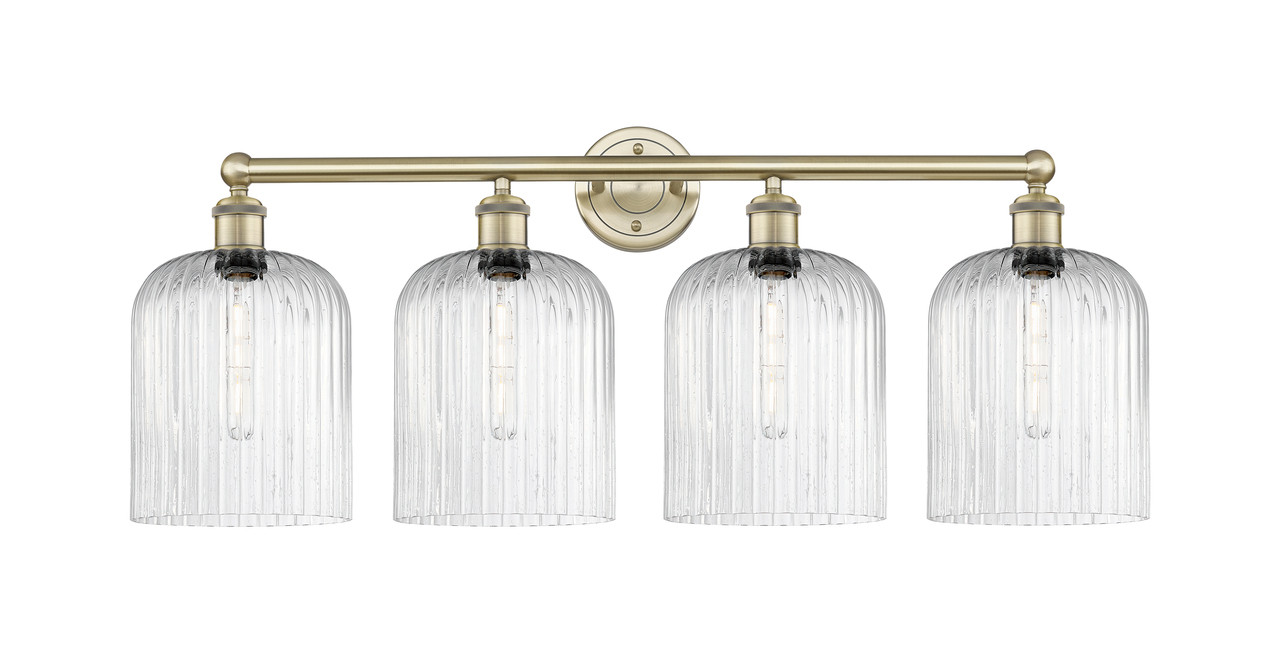 INNOVATIONS 616-4W-AB-G559-8SDY Bridal Veil 4-Light Bath Vanity Light Antique Brass